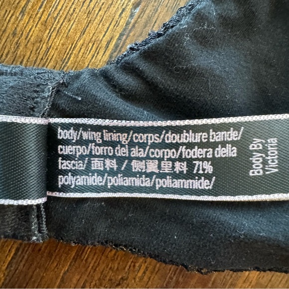 Lace Trim Push Up Victorias Secret Perfect Shape Bra Black 32 DDD - Picture 5 of 7